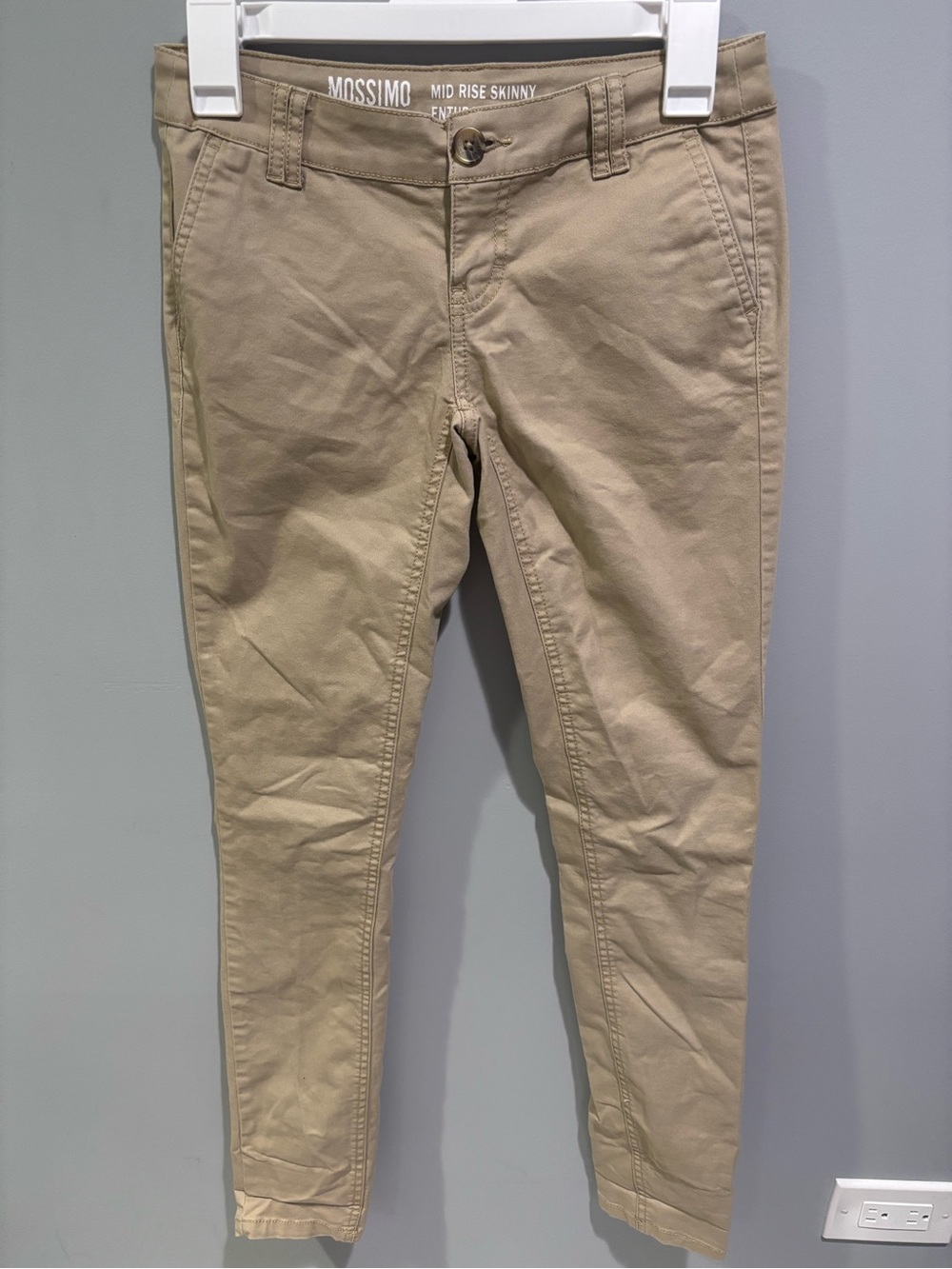 Mossimo Supply Co. Tan Mid-Rise Skinny Chinos